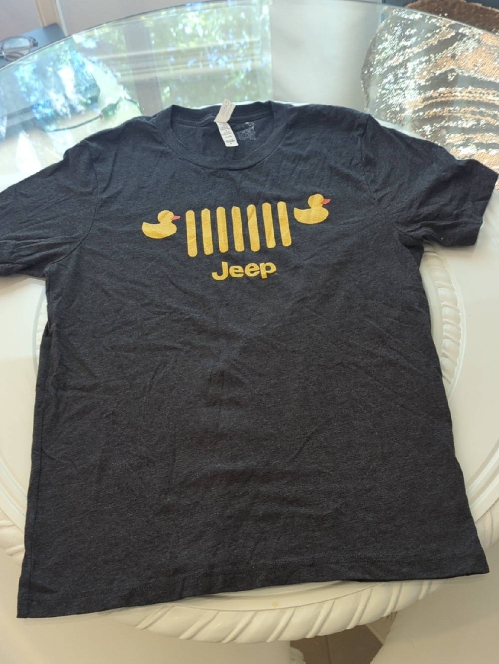 Jeep Black Tee with Yellow Grille and Duck Motif M